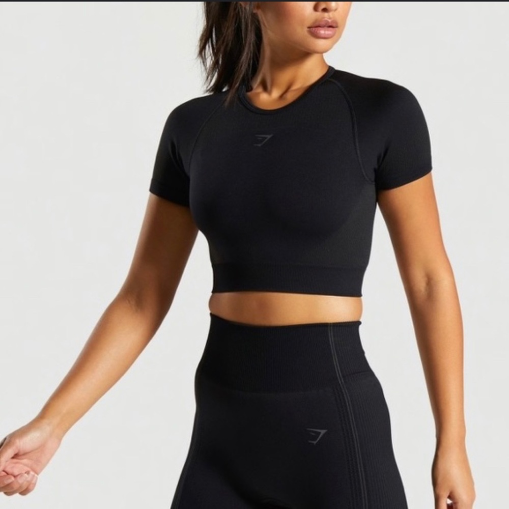 Gymshark Black Crop Top Size XS